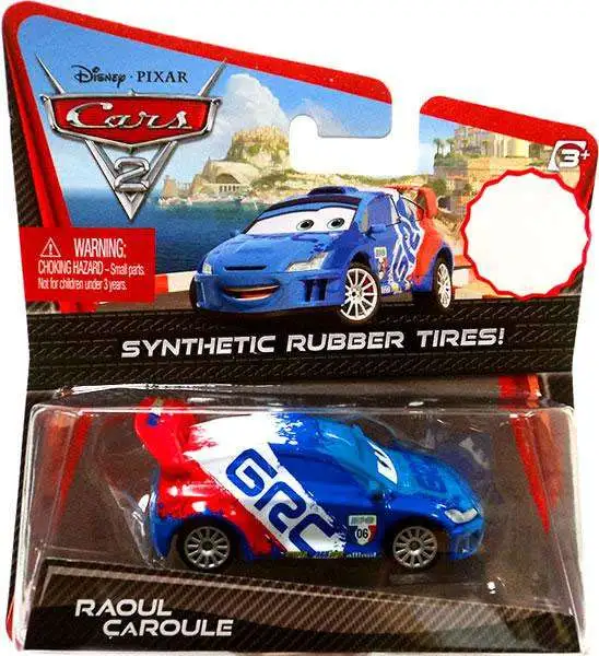 Disney / Pixar Cars Cars 2 Synthetic Rubber Tires Raoul Caroule Exclusive Diecast Car [Damaged Package]