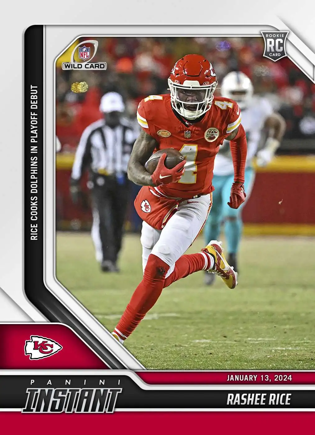 NFL 2023 Panini Instant Football Rashee Rice #133 [Rookie, Cooks Dolphins in Playoff Debut] []