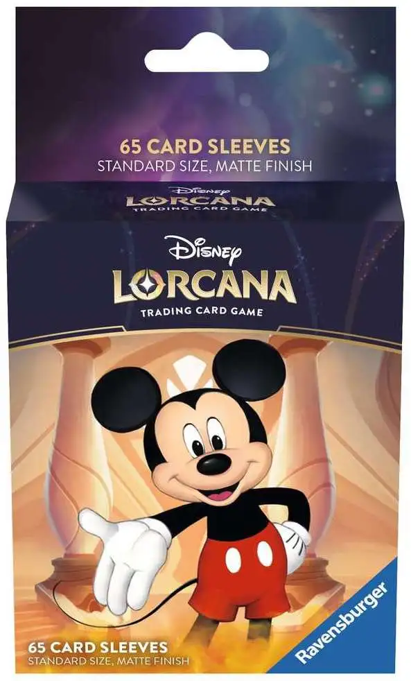 Disney Lorcana Trading Card Game The First Chapter Mickey Mouse Card Sleeves [65 Sleeves]