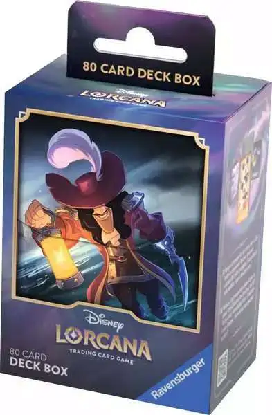 Disney Lorcana Trading Card Game The First Chapter Captain Hook Deck Box  [Holds 80 Sleeved Cards!]