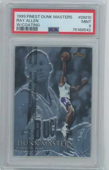 NBA 1999 Finest Dunk Masters 65/750 Ray Allen DM10 [W/ Coating] [PSA 9]