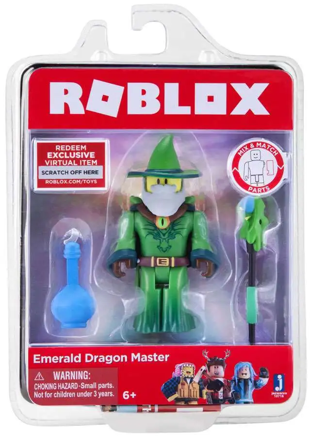 Roblox Emerald Dragon Master 3 Action Figure Jazwares - ToyWiz