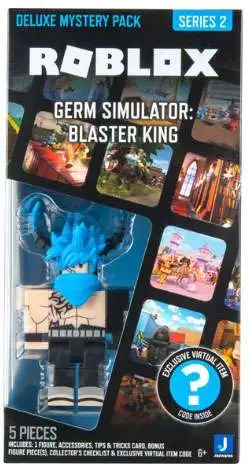 Roblox Germ Simulator: Blaster King 3-Inch Deluxe Mystery Pack [Includes Figure, Accessories, Virtual Item Code & More!]