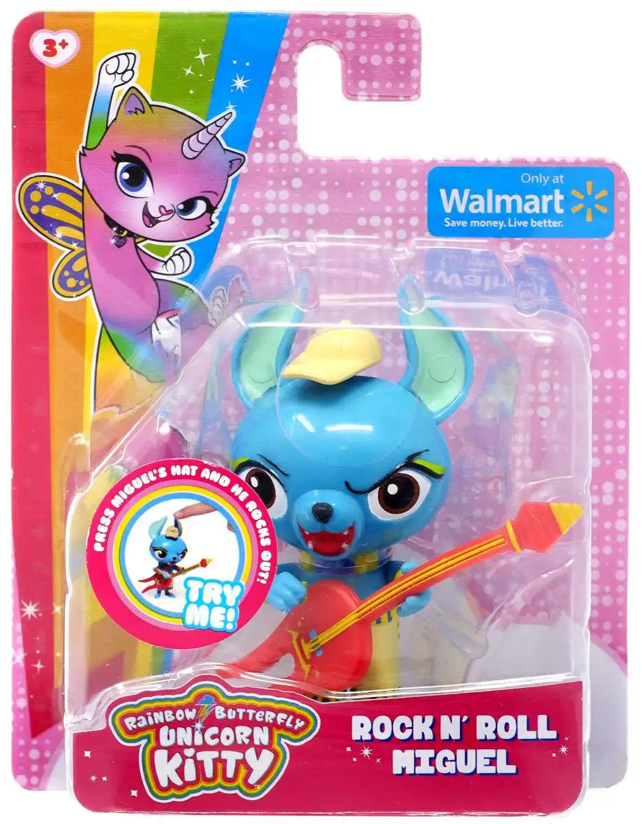 Nickelodeon Rainbow Butterfly Unicorn Kitty Rock N' Roll Miguel Exclusive Figure