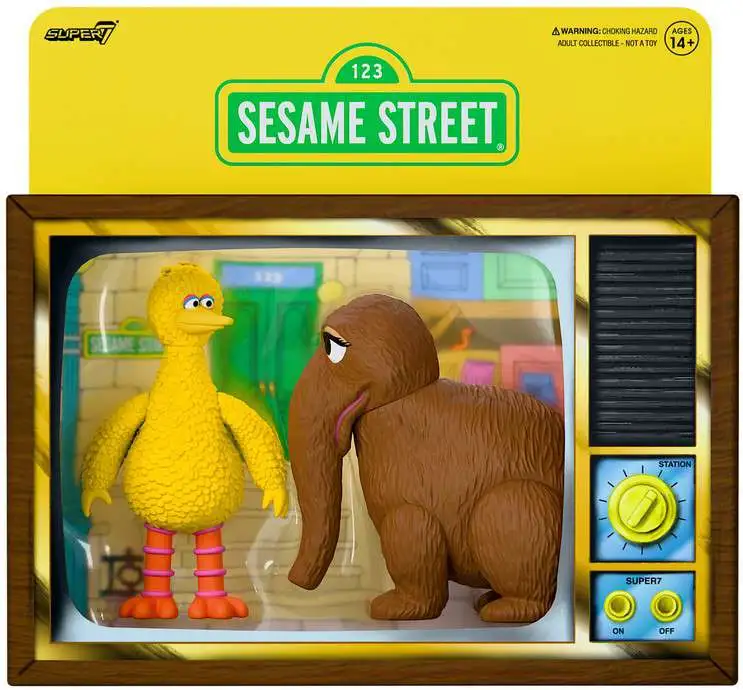 ReAction Sesame Street Big Bird & Mr. Snuffleupagus Action Figure 2-Pack (Pre-Order ships February)