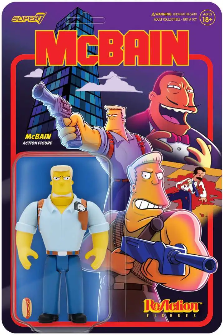 ReAction The Simpsons Wave 1 McBain Action Figure [Damaged Package]
