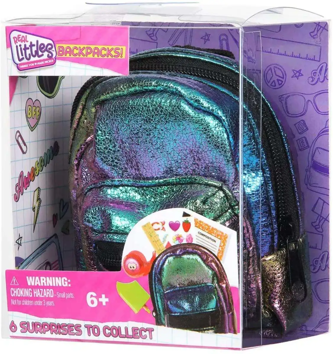 Shopkins Real Littles Backpacks! Series 1 Mystery Pack [1 RANDOM Mini Backpack & 6 Surprises, Damaged Package]