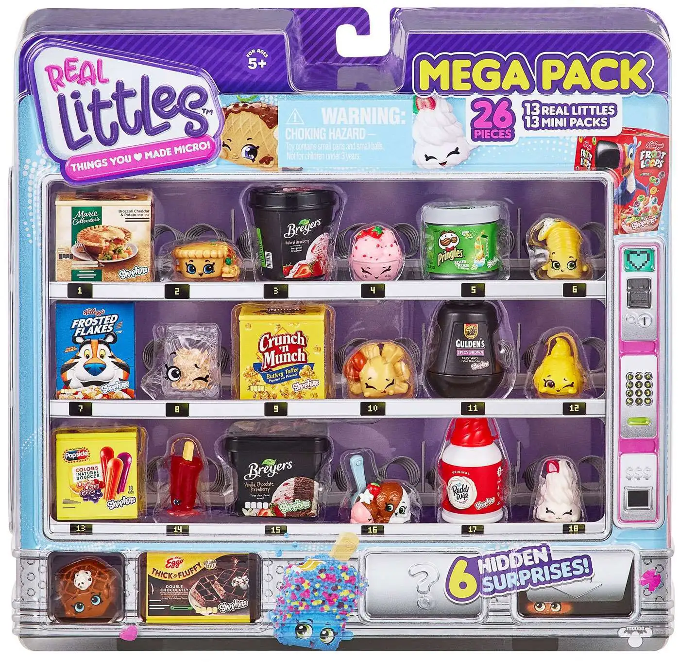 Real Littles Season 14 Mega 13-Pack Shopkins 13 Mini Packs, RANDOM Figures Moose -