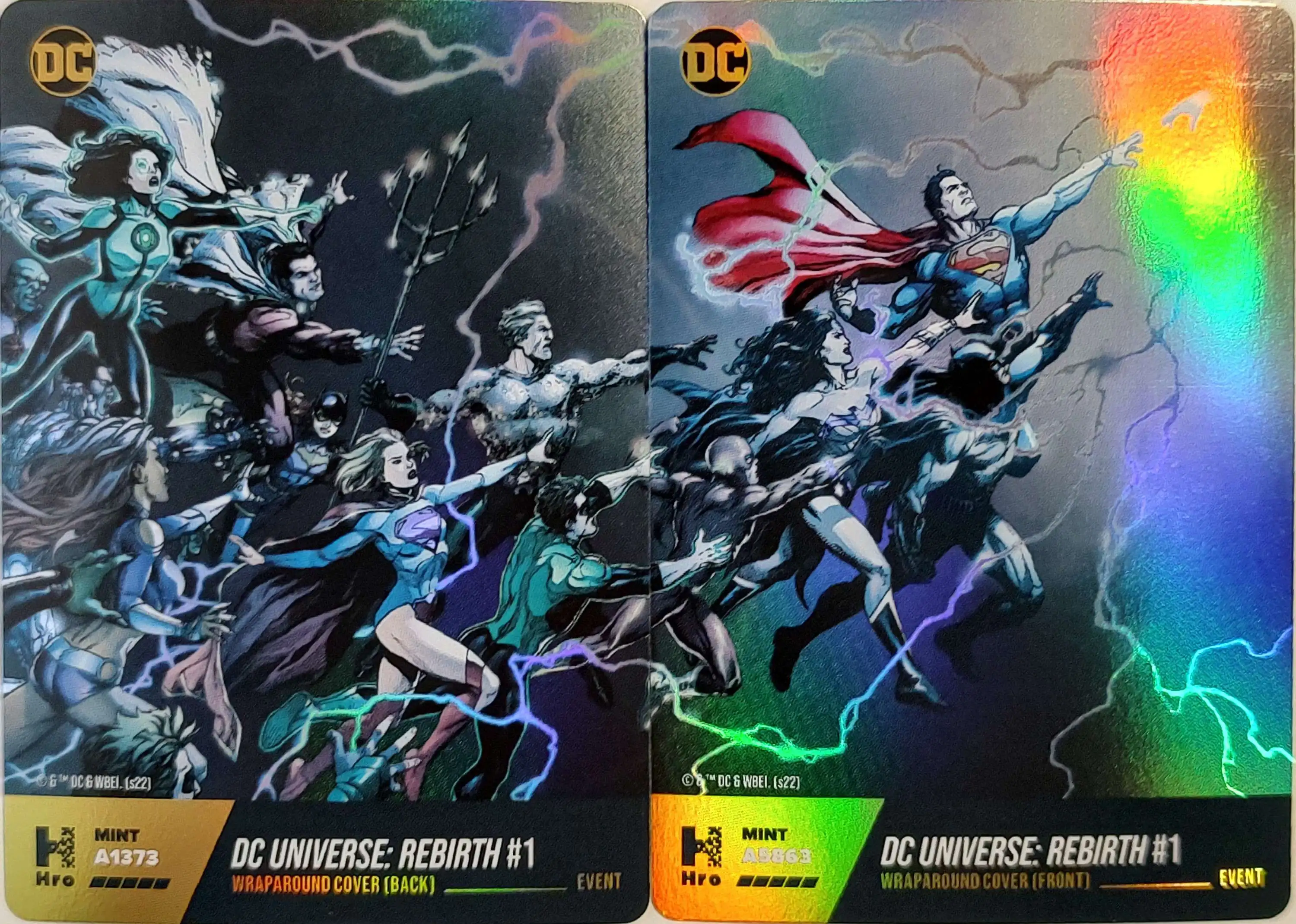 DC Hybrid Cards Rebirth #1 Legendary Trading Card Set A5863 & A1373 [Wraparound Covers (Front & Back)]