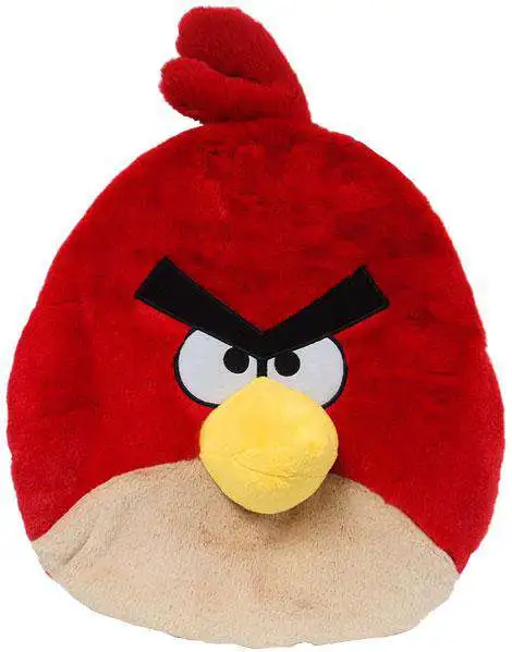 Rovio Angry Birds Unisex Red Plush Backpack 14" Red New 