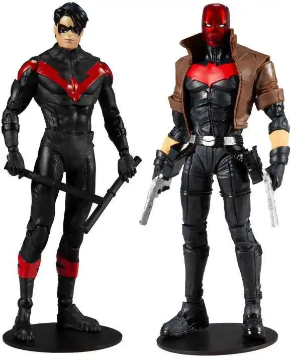 Batman Family Nightwing Robin Red Hood Statue PVC Figure Collectible Model Toy 