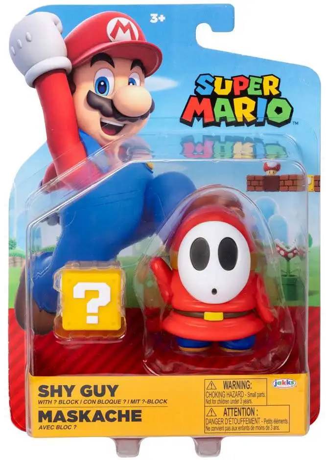 World of Nintendo Super Mario Wave 43 Red Shy Guy Action Figure [with ? Block]