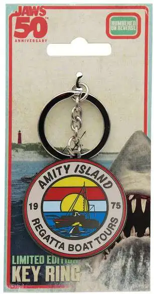 Jaws Jaws 50th Anniversary Regatta Boat Tour Metal Keyring