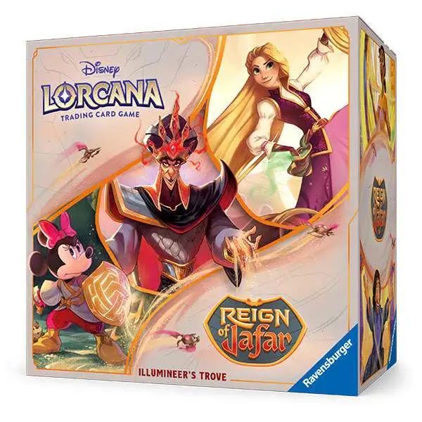 Disney Lorcana Trading Card Game Reign of Jafar Illumineer's Trove [8 Booster Packs, 2 Deck Boxes, Storage Box, 15 Game Tokens & More!]