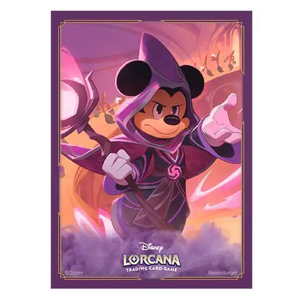 Disney Lorcana Trading Card Game Reign of Jafar Mickey Mouse, Wayward Sorcerer Card Sleeves [65 Sleeves]