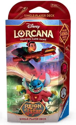 Disney Lorcana Trading Card Game Reign of Jafar Ruby & Steel Starter Deck