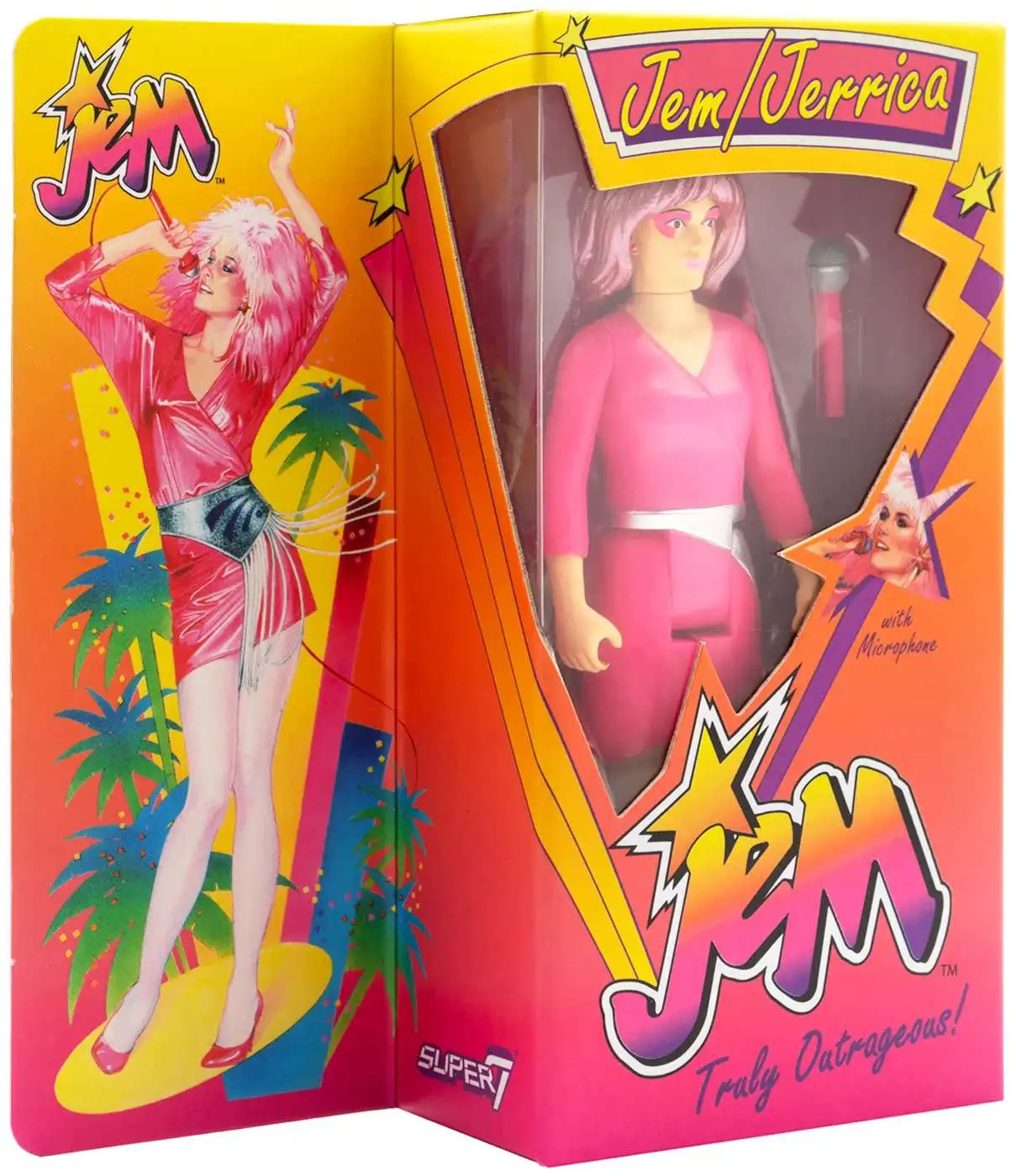 ReAction Jem & The Holograms Jem Exclusive Action Figure [Neon, Retro Box]