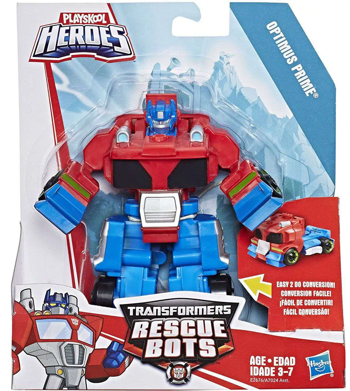 Feature Bot OPTIMUS PRIME action figure Transformers Rescue Bots Playskool 2015 