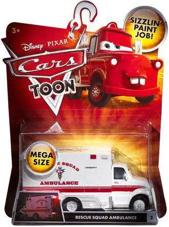 Disney / Pixar Cars Cars Toon Deluxe Oversized Rescue Squad Ambulance Diecast Car