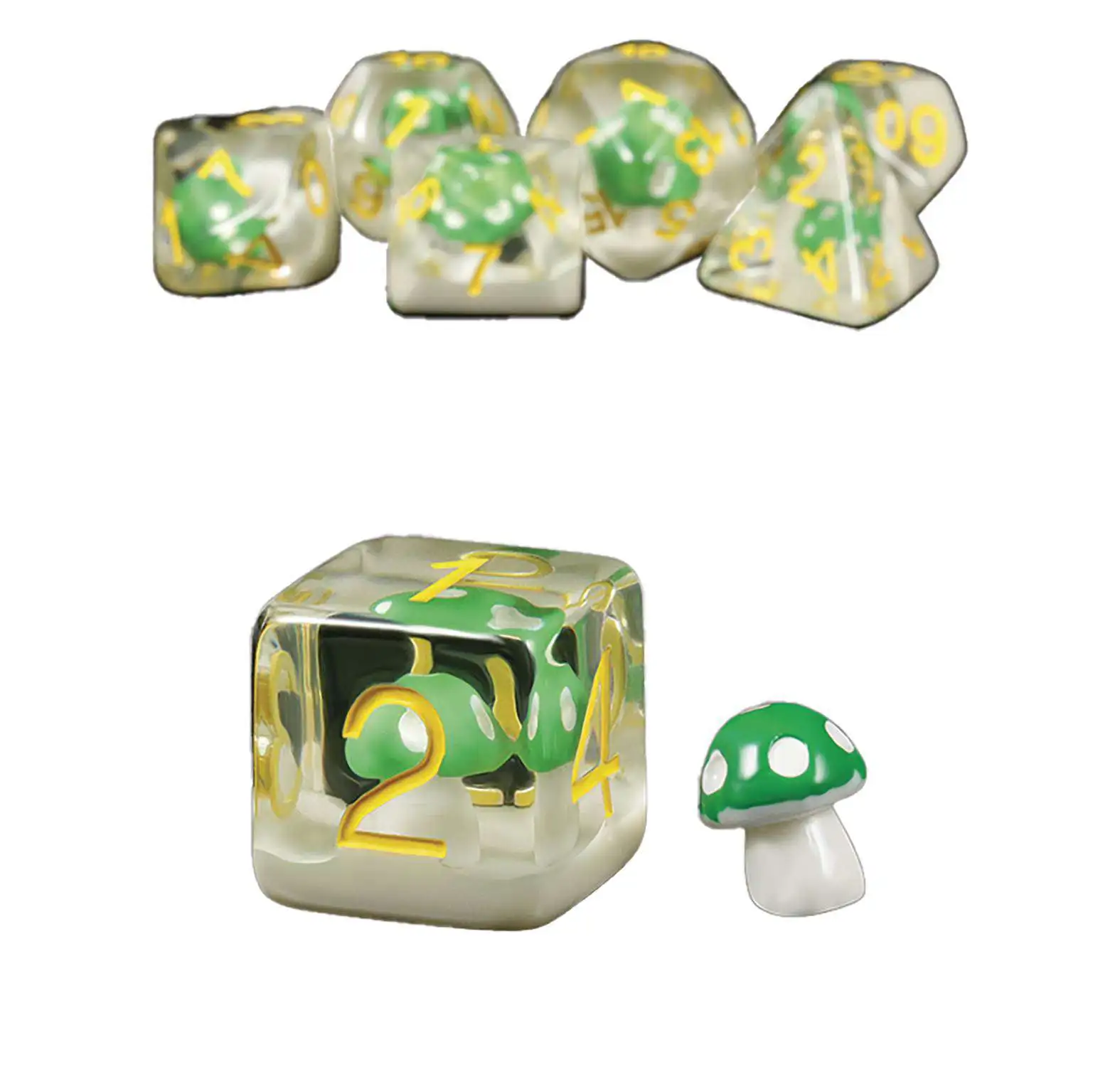 Dungeons & Dragons Green Mushroom 7 Piece Resin Dice Set (Pre-Order ships February)