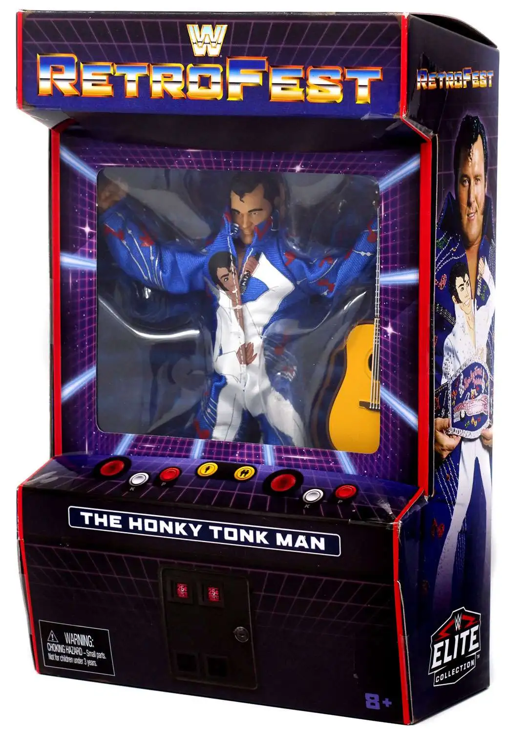 WWE Honky Tonk Man Purple RetroFest One-piece Outfit Suit Accessory Mattel 1:12 