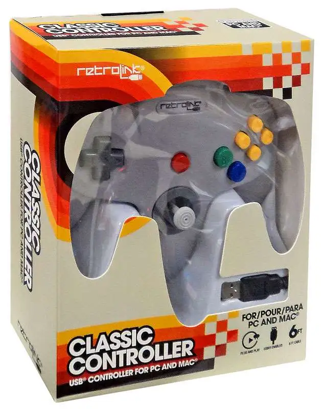 Retrolink USB N64 Classic Video Game Controller Kool Brands - ToyWiz