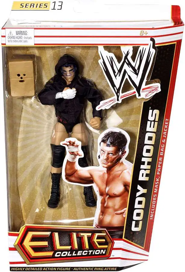 WWE Wrestling Collection Series Cody Rhodes Action Figure Mask, Paper Jacket Mattel Toys - ToyWiz