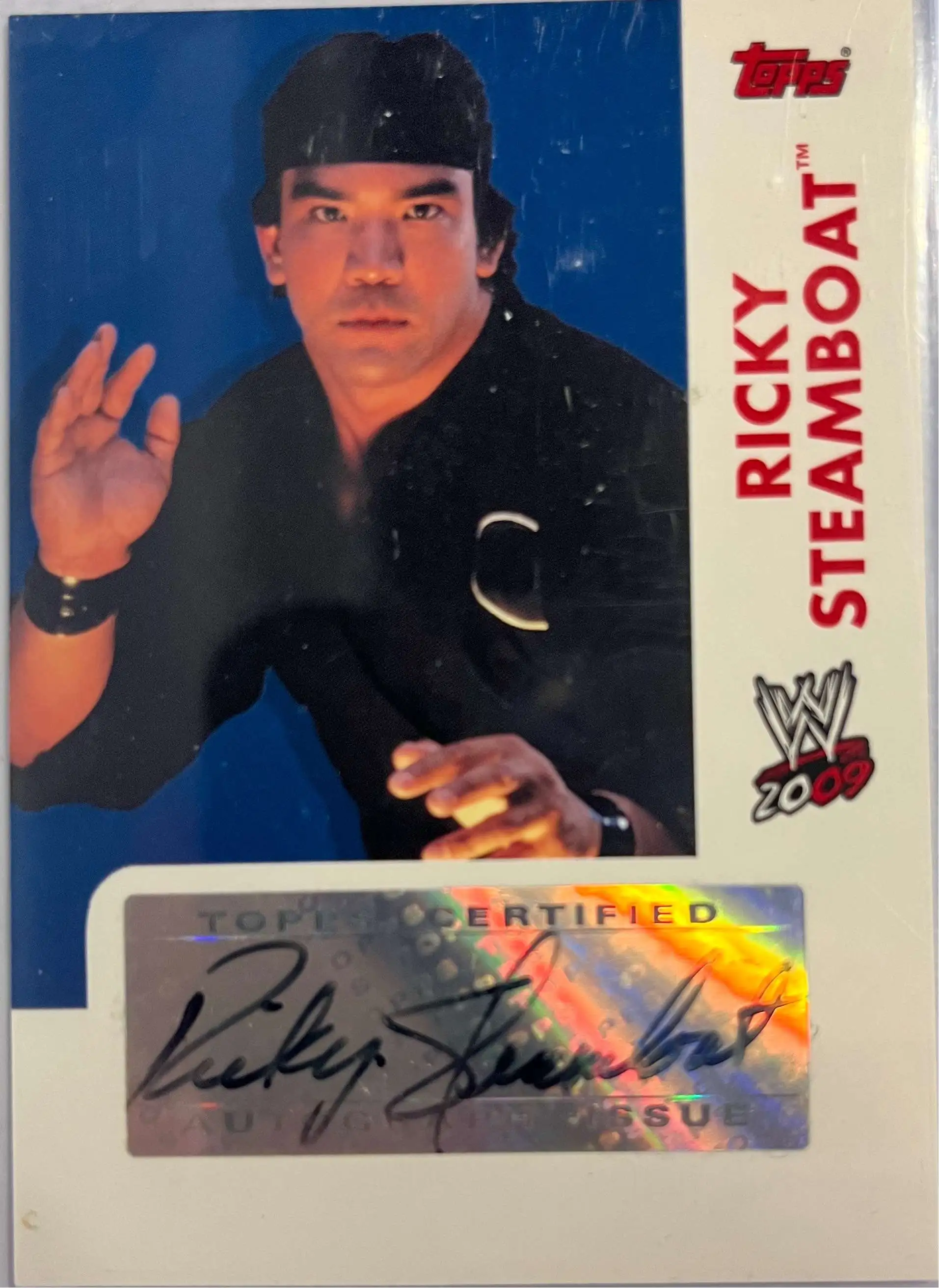 2009 WWE Superstar Ricky Steamboat Autographed Single Card