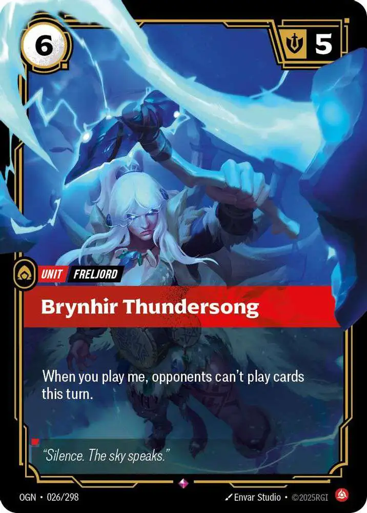 Riftbound League of Legends Trading Card Game Origins Single Card Rare  Brynhir Thundersong 026 - ToyWiz