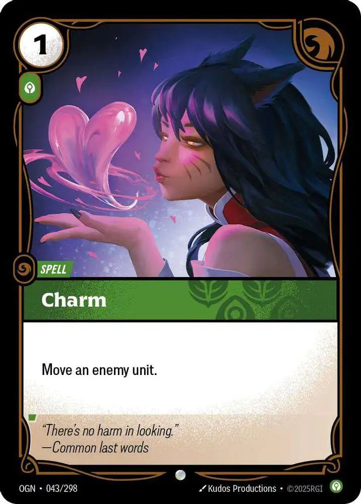 Riftbound League of Legends Trading Card Game Origins Single Card Common Charm 043 - ToyWiz Riftbound League of Legends Trading Card Game Origins Single Card Common Charm 043 - ToyWiz