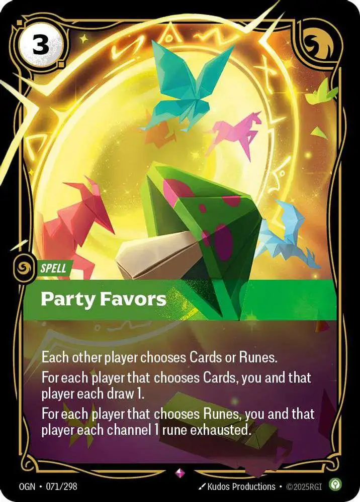 Riftbound League of Legends Trading Card Game Origins Single Card Rare Party Favors 071 - ToyWiz Riftbound League of Legends Trading Card Game Origins Single Card Rare Party Favors 071 - ToyWiz
