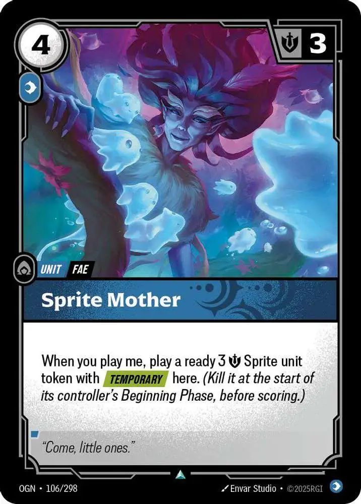 Riftbound League of Legends Trading Card Game Origins Single Card Uncommon  Sprite Mother 106 - ToyWiz