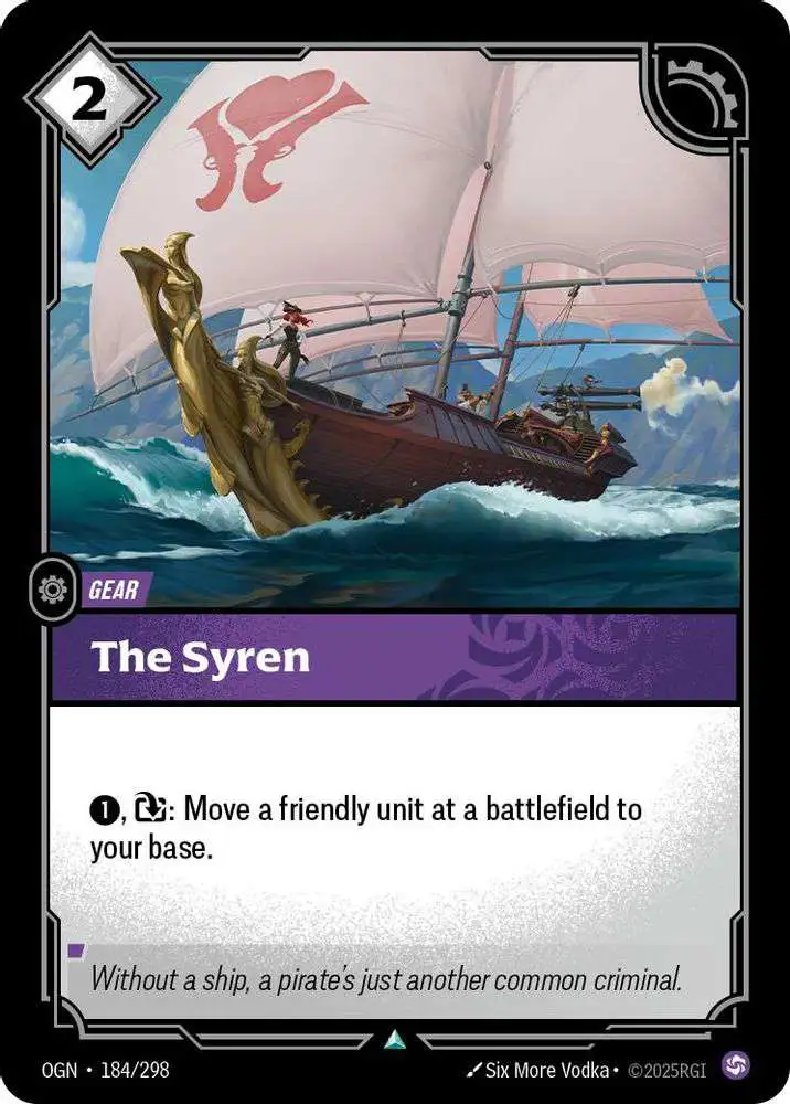 Riftbound League of Legends Trading Card Game Origins Single Card Uncommon  The Syren 184 - ToyWiz