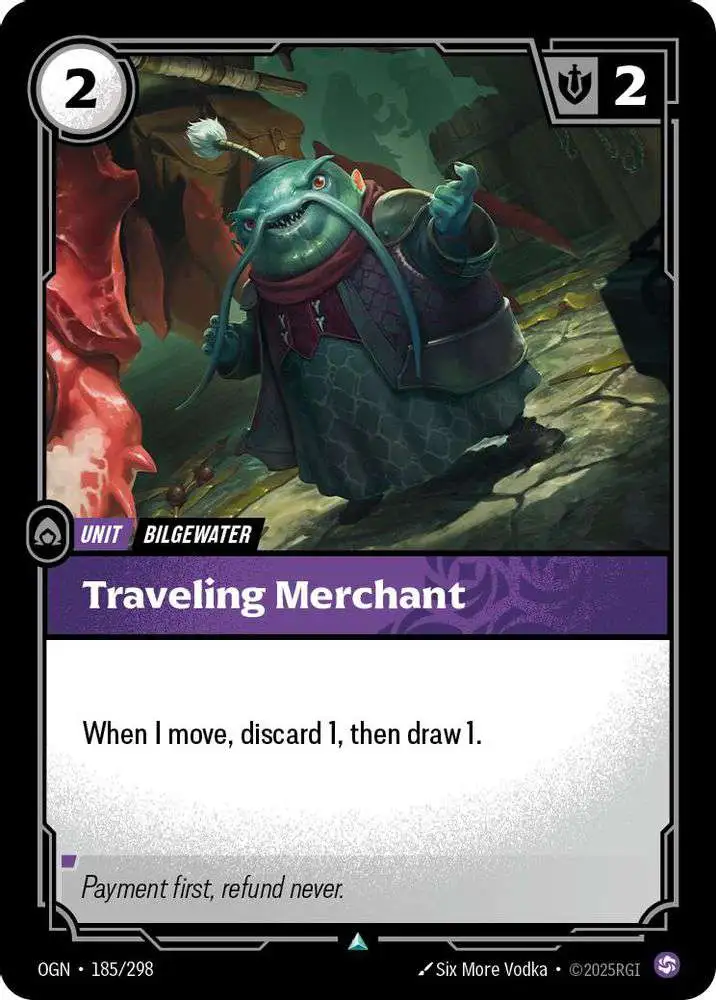Riftbound League of Legends Trading Card Game Origins Single Card Uncommon  Traveling Merchant 185 - ToyWiz