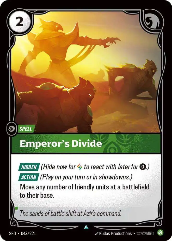 Riftbound League of Legends Trading Card Game Spiritforged Single Card  Uncommon Emperors Divide 043 FOIL - ToyWiz