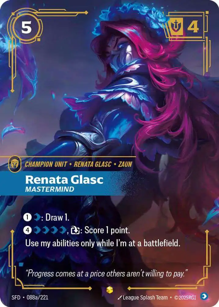 Riftbound: League of Legends Trading Card Game Spiritforged Showcase Renata Glasc - Mastermind #088a [Alternate Art]