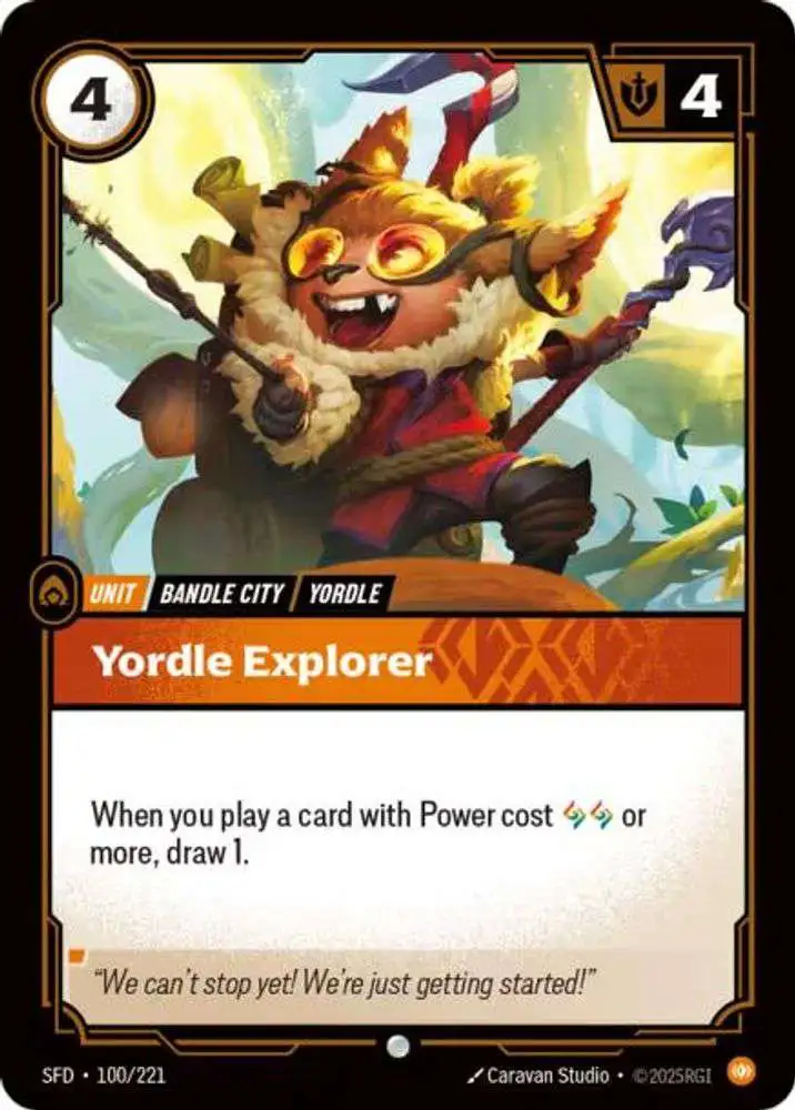 Riftbound League of Legends Trading Card Game Spiritforged Single Card  Common Yordle Explorer 100 - ToyWiz