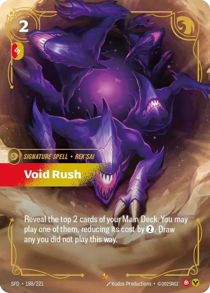Riftbound League of Legends Trading Card Game Spiritforged Single Card Epic  Void Rush 188 - ToyWiz