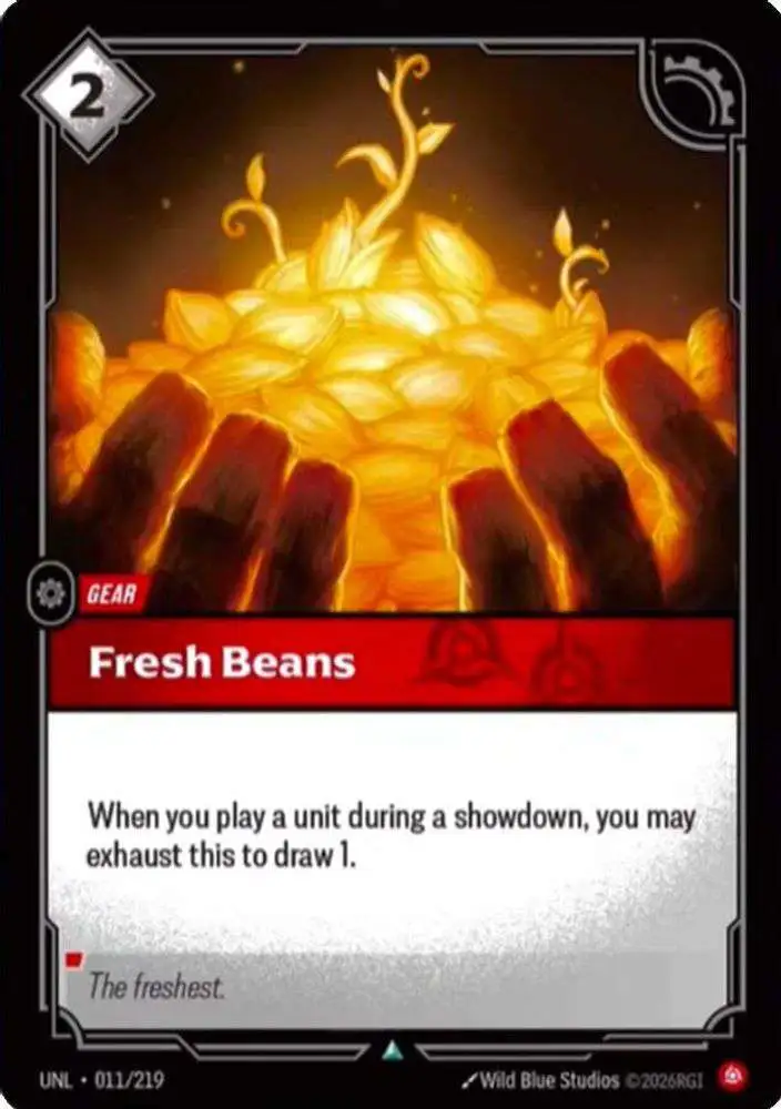 Riftbound: League of Legends Trading Card Game Unleashed Uncommon Fresh Beans #011