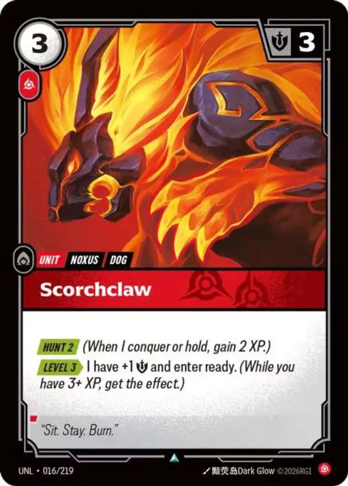 Riftbound: League of Legends Trading Card Game Unleashed Uncommon Scorchclaw #016