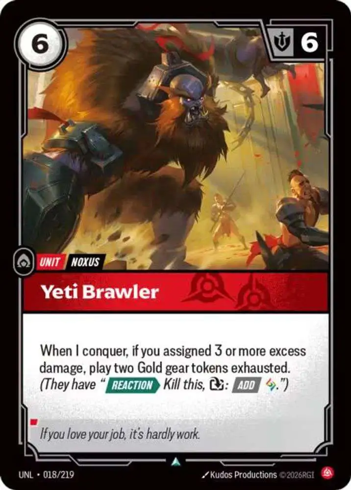 Riftbound: League of Legends Trading Card Game Unleashed Uncommon Yeti Brawler #018
