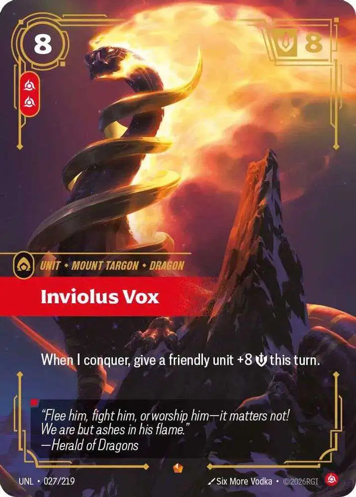 Riftbound: League of Legends Trading Card Game Unleashed Epic Inviolus Vox #027