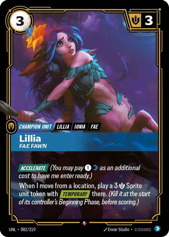 all rare league cards Riftbound League of Legends Trading Card Game Unleashed Single Card Rare  Lillia - Fae Fawn 082