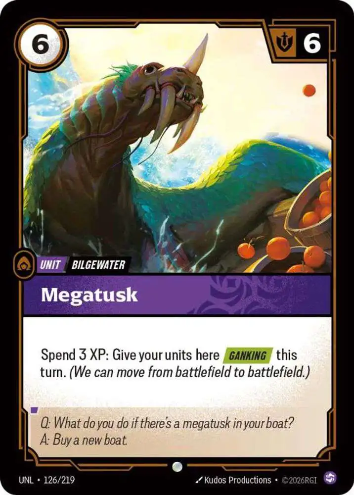 riftbound cards for sale League of Legends Trading Card Game Unleashed Single Card Common Megatusk 126 protecting their big units Origins - Booster Pack -