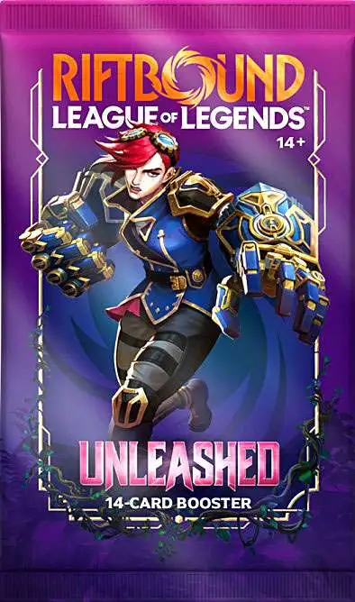 Riftbound: League of Legends Trading Card Game Unleashed Booster Pack [14 Cards] (Pre-Order ships May)