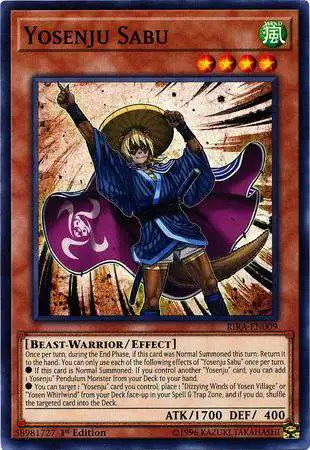 YuGiOh Rising Rampage Common Yosenju Sabu RIRA-EN009