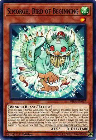 YuGiOh Rising Rampage Common Simorgh, Bird of Beginning RIRA-EN017