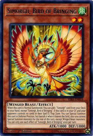 YuGiOh Rising Rampage Rare Simorgh, Bird of Bringing RIRA-EN018