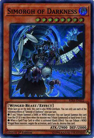 YuGiOh Rising Rampage Super Rare Simorgh of Darkness RIRA-EN022