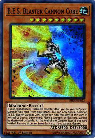 YuGiOh Rising Rampage Super Rare B.E.S. Blaster Cannon Core RIRA-EN023